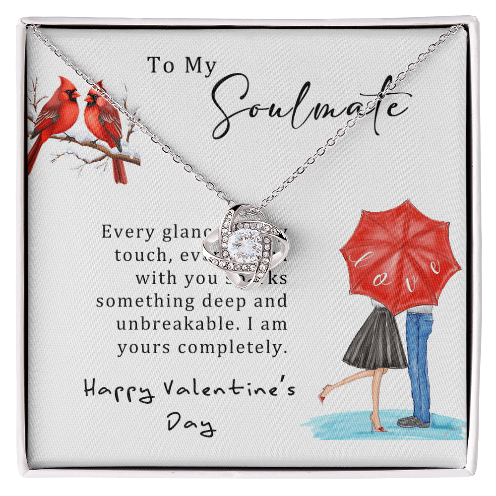 Valentine's Day Jewelry Gift for Her With Flower Love Message Card Included