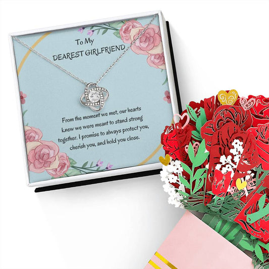 Love Knot Necklace + Flower Bouquet Bundle | Perfect Gift for Her - SOUVMOUR
