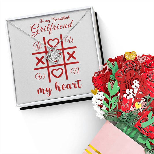 You Won My Heart- Romantic Valentine’s Jewelry for Girlfriend With Love  Message Card