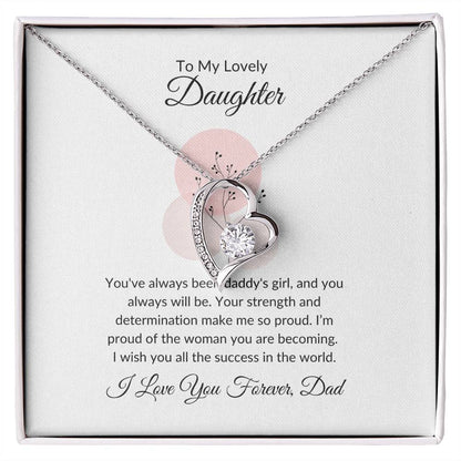 To My Lovely Daughter – Gorgeous Forever Love Necklace & Charming Flower Bouquet Gift