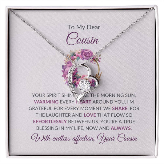 Cousin Necklace | To My Dear Cousin - Forever Love Necklace | Cousin Friendship Necklace