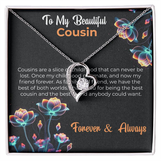 Cousin Necklace | To My Beautiful Cousin - Forever Love Necklace | Cousin Friendship Necklace