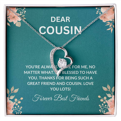 Cousin Necklace | To My Cousin My Forever Best Friend - Forever Love Necklace | Cousin Friendship Necklace