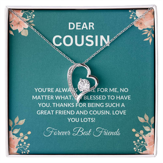 Cousin Necklace | To My Cousin My Forever Best Friend - Forever Love Necklace | Cousin Friendship Necklace
