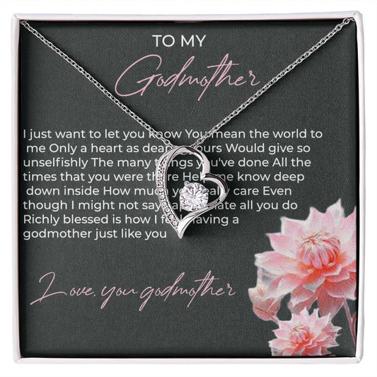 To My Godmother, Forever Love Pendant | Godmother Necklace (Necklace Only)