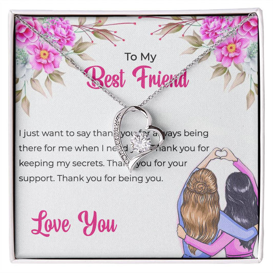 Best Friend Necklace Gift | To My Lifetime Best Friend - Forever Love Necklace | Gift for Best Friend
