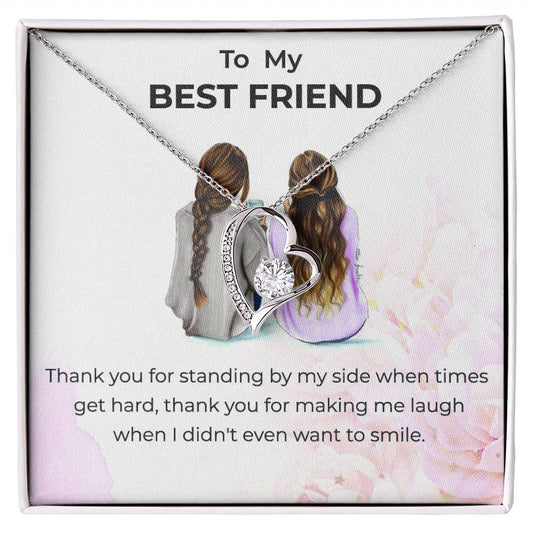 To My Bestie Thank You - Forever Love Necklace |  Friendship Gift