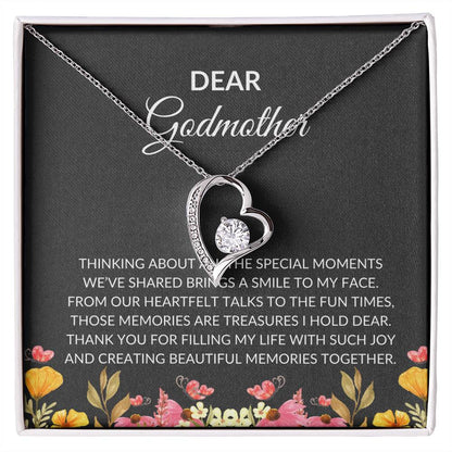 For My Dear Godmother, Forever Love Pendant | Godmother Necklace (Necklace Only)