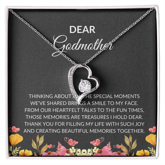 For My Dear Godmother, Forever Love Pendant | Godmother Necklace (Necklace Only)