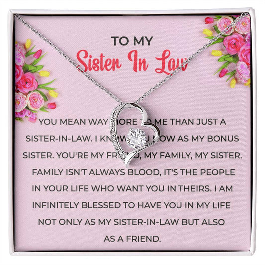 To My Sister-in-law | | Heartfelt Sister-in-Law Necklace | Sister-in-Law Jewelry Gift