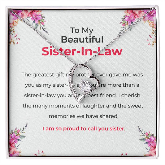 To My Beautiful Sister-in-law  Necklace |  | Sister-in-Law Necklace