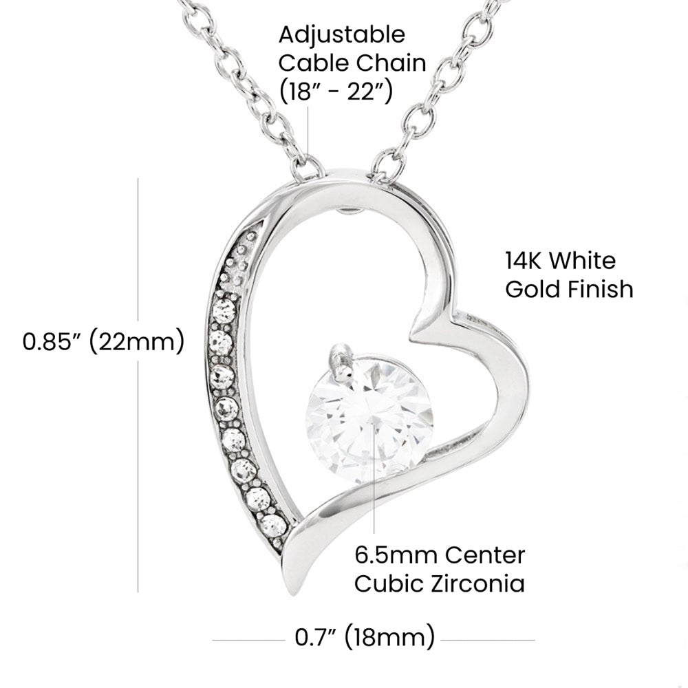 To My Little Wonder - From Aunt to Niece Forever Love Necklace - SOUVMOUR