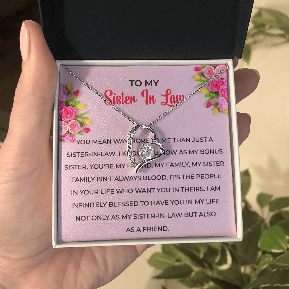 To My Sister-in-law | | Heartfelt Sister-in-Law Necklace | Sister-in-Law Jewelry Gift