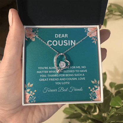 Cousin Necklace | To My Cousin My Forever Best Friend - Forever Love Necklace | Cousin Friendship Necklace