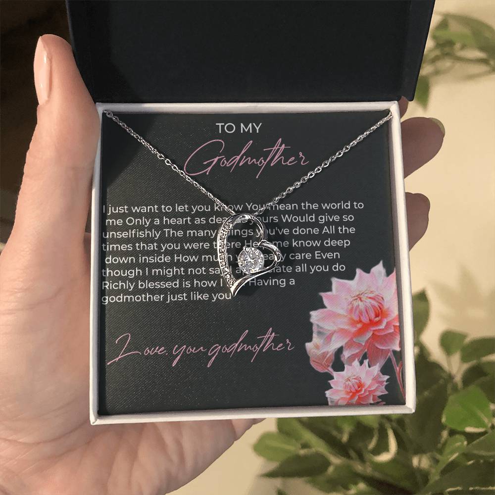 To My Godmother, Forever Love Pendant | Godmother Necklace (Necklace Only)