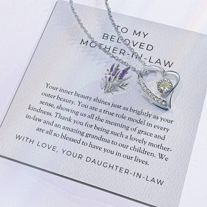To My Beloved Mother-in-law Forever Love Necklace | Mother-in-law Gift | Necklace Only