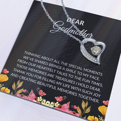 For My Dear Godmother, Forever Love Pendant | Godmother Necklace (Necklace Only)