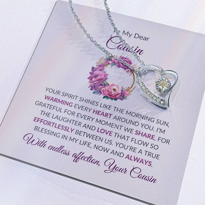 Cousin Necklace | To My Dear Cousin - Forever Love Necklace | Cousin Friendship Necklace