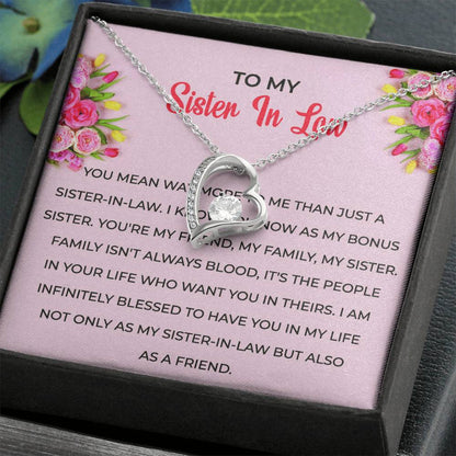 To My Sister-in-law | | Heartfelt Sister-in-Law Necklace | Sister-in-Law Jewelry Gift