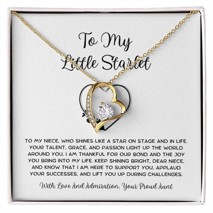 To My Little Starlet - From Aunt to Niece Forever Love Necklace - SOUVMOUR