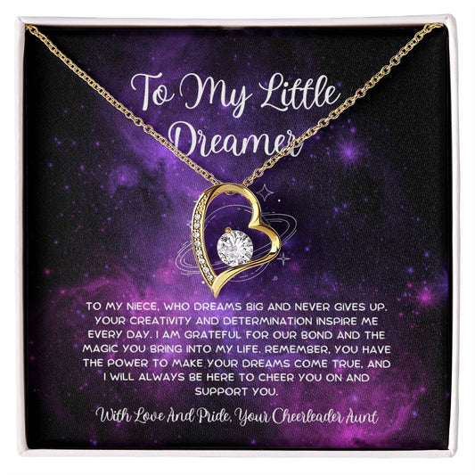 To My Little Dreamer - From Aunt to Niece Forever Love Necklace - SOUVMOUR