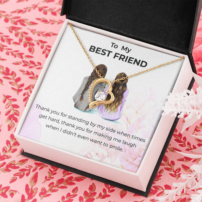 To My Bestie Thank You - Forever Love Necklace |  Friendship Gift