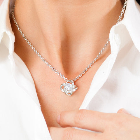 Love Knot Necklace  For Girlfriend | Elegant Gift for Her (No Message  Card) - SOUVMOUR